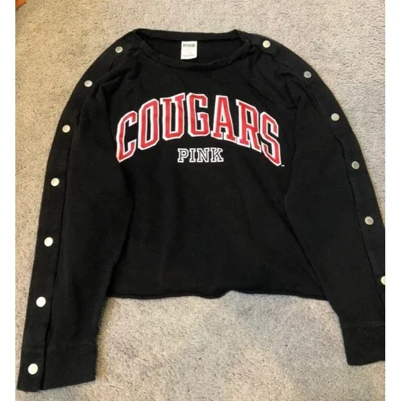 Sweat à Capuche Victoria's Secret 'Texas Cougars' - Motif Universitaire Houston, Neuf Avec étiquettes